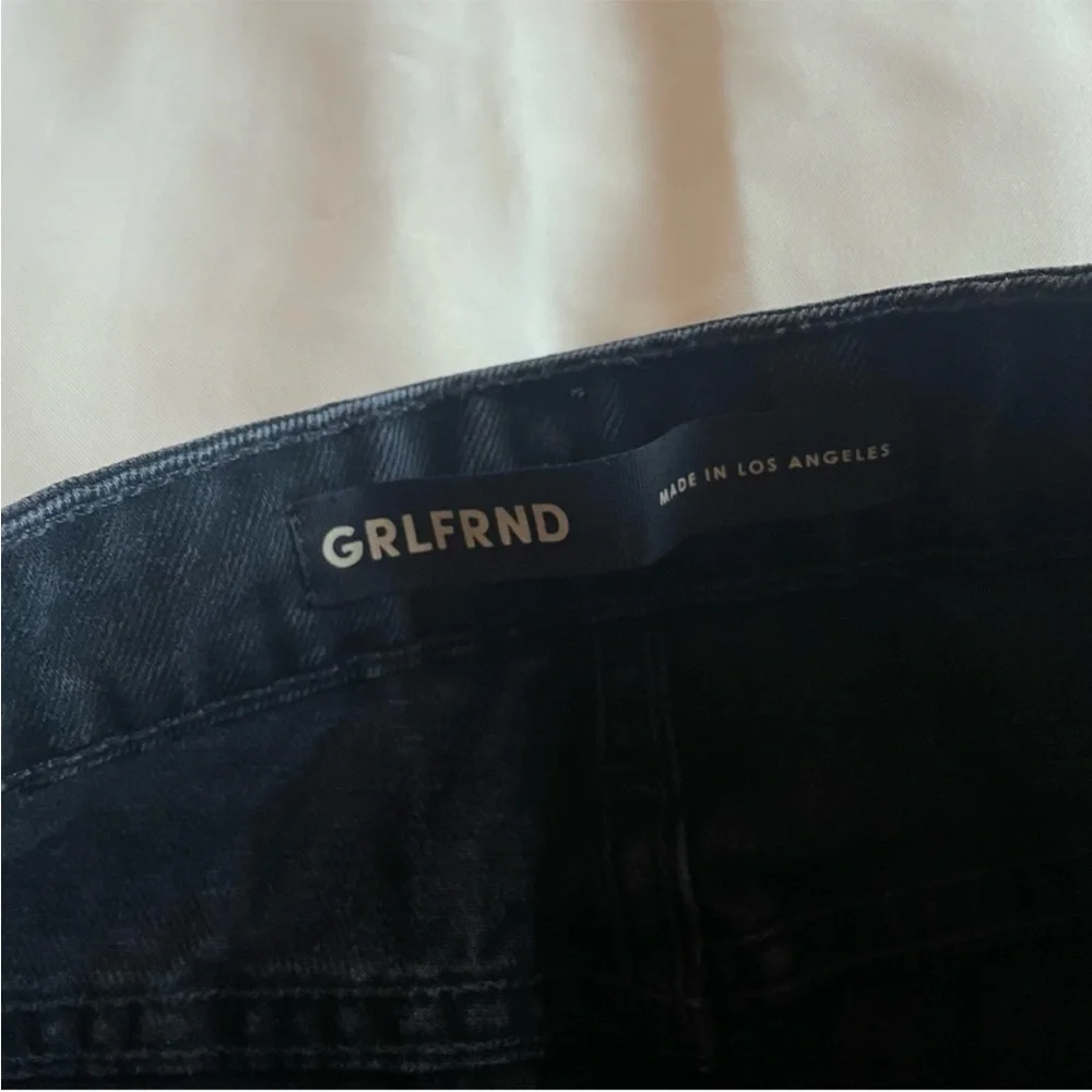 Grlfrnd- Ariana Flared Mid Rise Denim Maxi Skirt In Black East Side Size 27